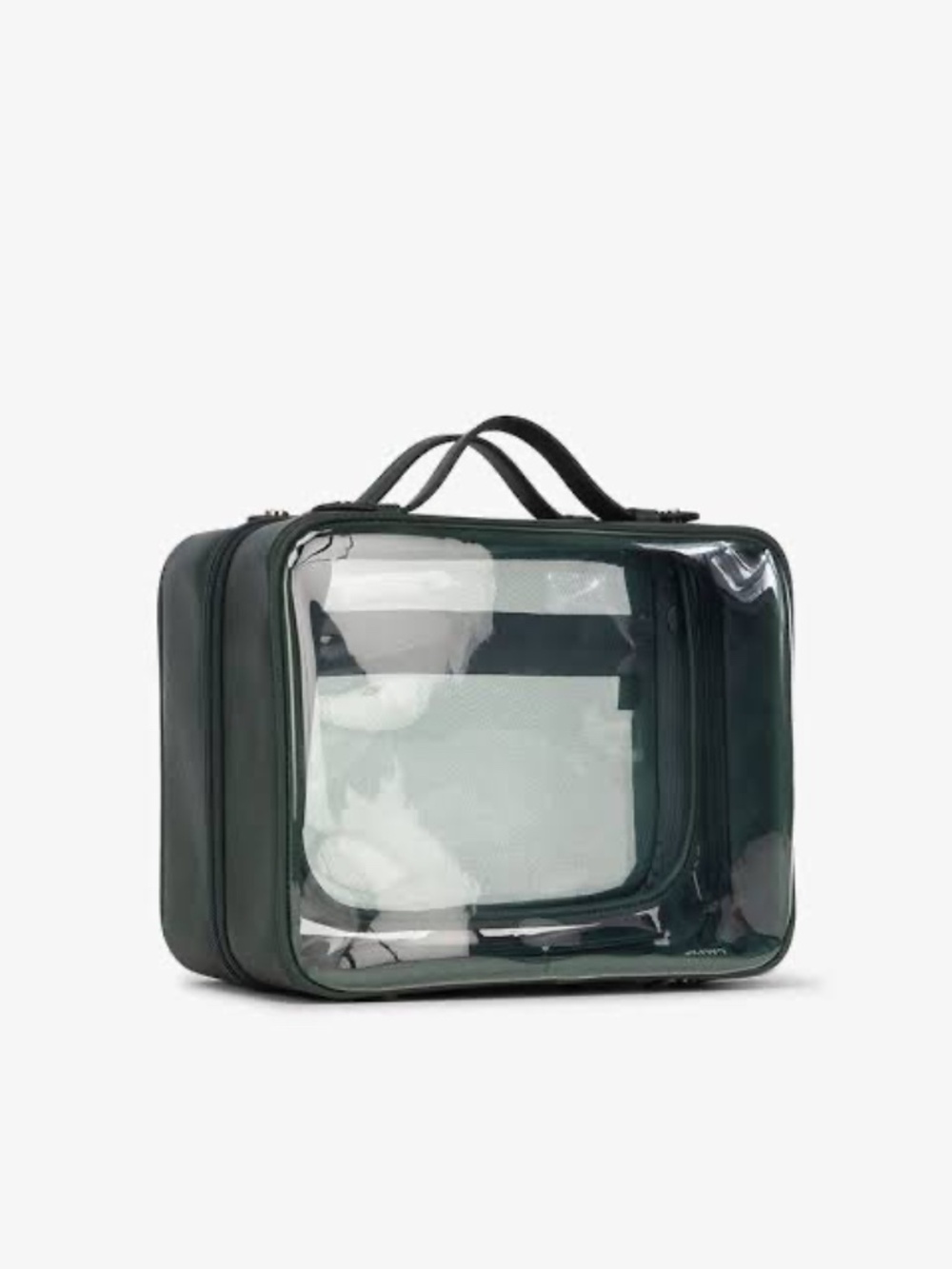 CALPAK Large Clear Cosmetics Case in Black